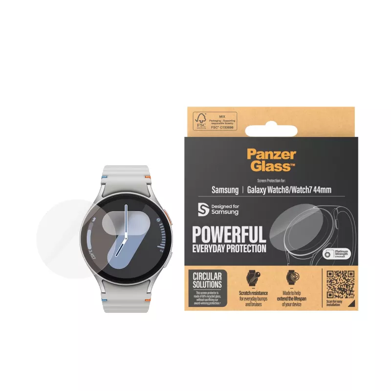 PanzerGlass ® Screen Protector Samsung Galaxy Watch8 | Watch7 44mm | Ultra-Wide Fit