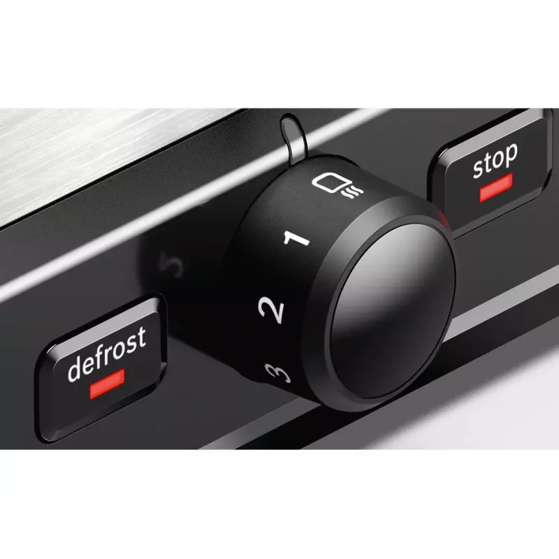Bosch TAT5P420 toaster 2 slice(s) 970 W Black, Stainless steel