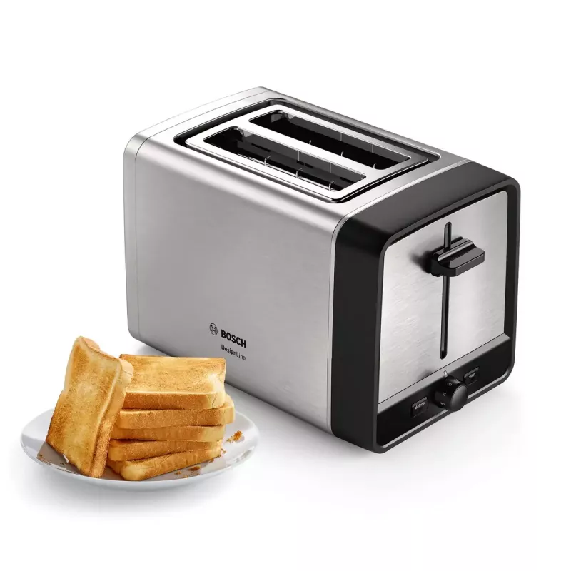 Bosch TAT5P420 toaster 2 slice(s) 970 W Black, Stainless steel
