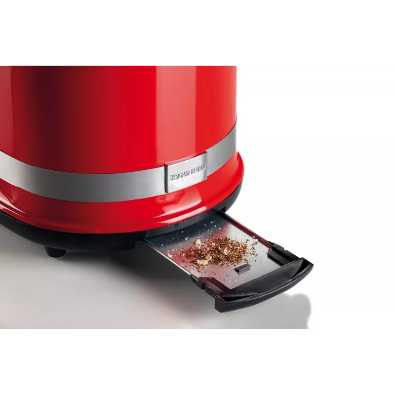 Ariete 149 Toaster with Tongs for 2 slices of bread - Automatic Ejection - Defrost - 6 Degrees of Browning - 800 Watt - Modern Line - Red