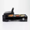 Ariete 1916 Multi Grill 3 in 1 - Electric Grill, Barbecue, Smooth and ribbed plate - 180 ° opening - Adjustable thermostat - 2400 Watt - Black