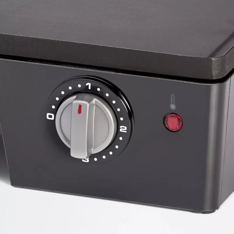Ariete 1916 Multi Grill 3 in 1 - Electric Grill, Barbecue, Smooth and ribbed plate - 180 ° opening - Adjustable thermostat - 2400 Watt - Black