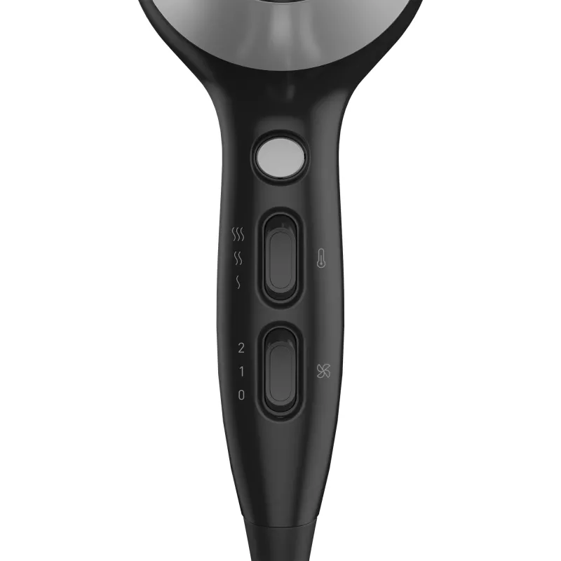 Grundig HD 6080 B hair dryer 2200 W Black, Silver