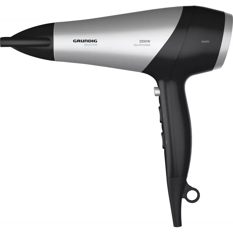 Grundig HD 6080 B hair dryer 2200 W Black, Silver