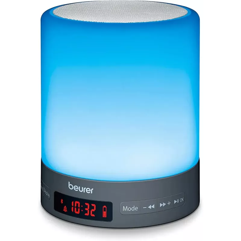 Plug-in night-light Beurer WL 50 — LED, white housing, blue/red/white light, AC and battery powered, 132 mm height
