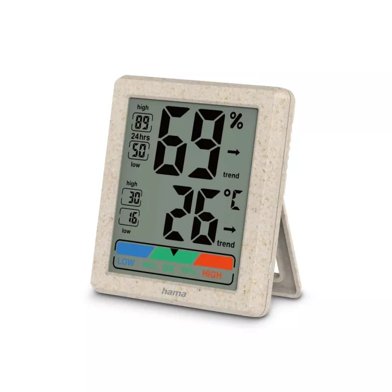 Indoor Temperature & Humidity Sensor Hama Ponza Freestanding AAA Battery