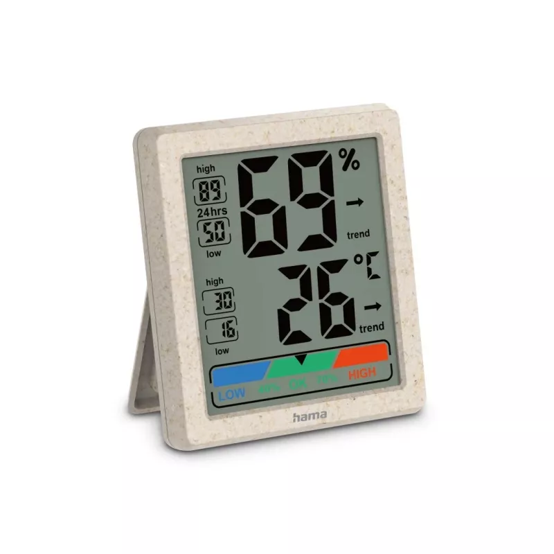 Indoor Temperature & Humidity Sensor Hama Ponza Freestanding AAA Battery