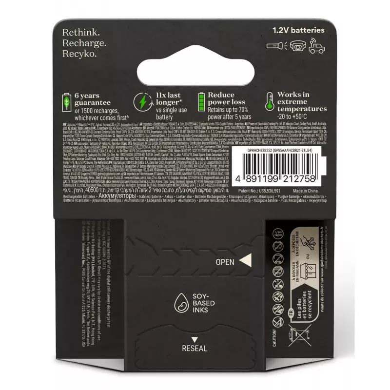 Rechargeable battery GP Batteries ReCyko Pro GPRCP80AAA174C4 AAA NiMH 14g