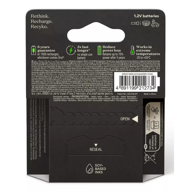 Rechargeable battery GP Batteries ReCyko Pro GPRCP200AA167C4 AA NiMH 30g