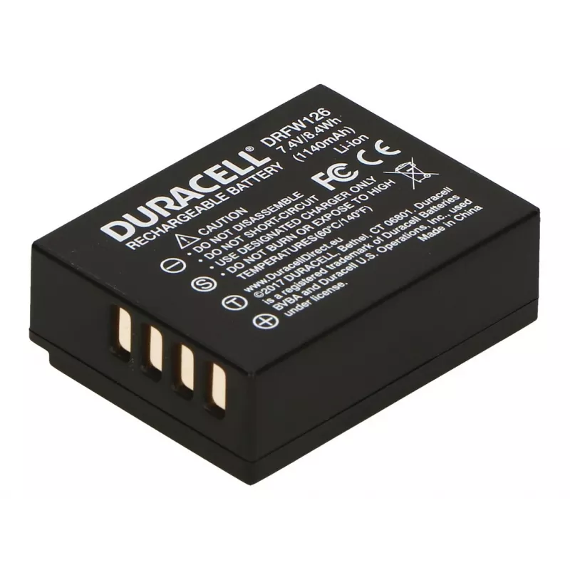 Camera Battery Duracell DRFW126 Fulifilm NP-W126 Replacement