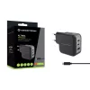 Conceptronic 3-Port 67W GaN USB PD Charger with USB-C Charging Cable, USB-C x 2, USB-A x 1, QC 3.0, PPS