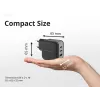 Conceptronic 3-Port 67W GaN USB PD Charger with USB-C Charging Cable, USB-C x 2, USB-A x 1, QC 3.0, PPS