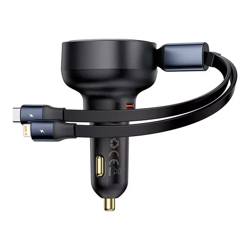 Baseus Enjoyment Pro 60W Car Charger USB Cable