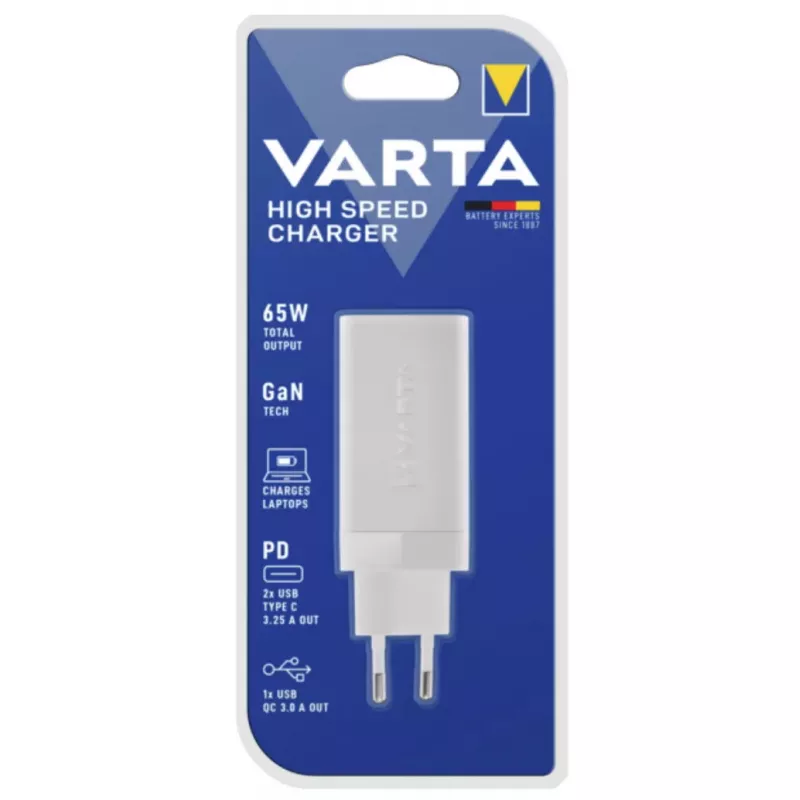 Charger Varta High Speed Charger 65 W Blister Indoor AC Universal USB-C Fast Charging
