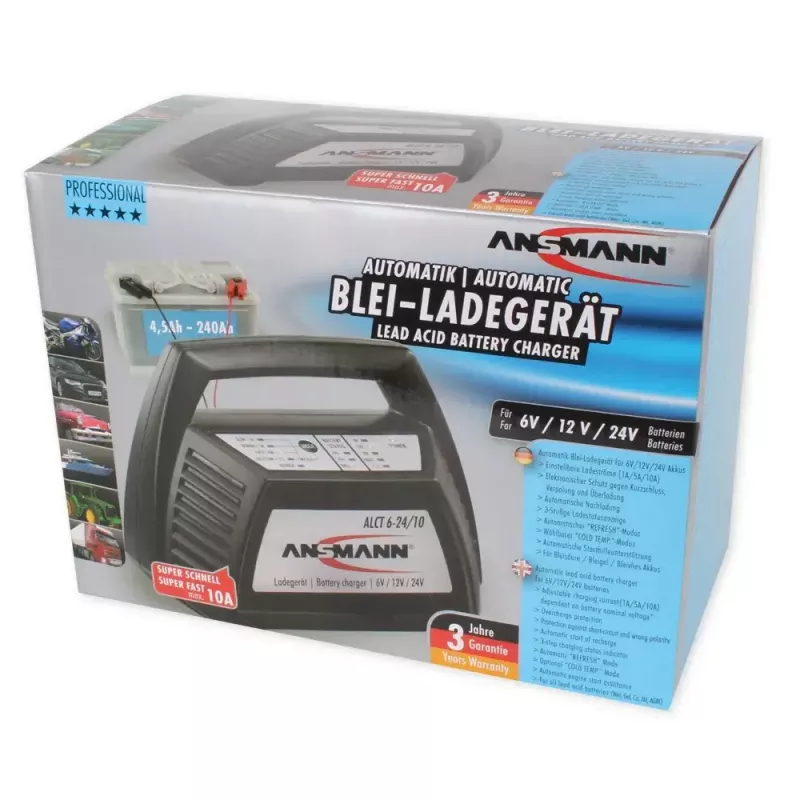 Charger Ansmann ALCT6-24/10 6/12/24 V Black