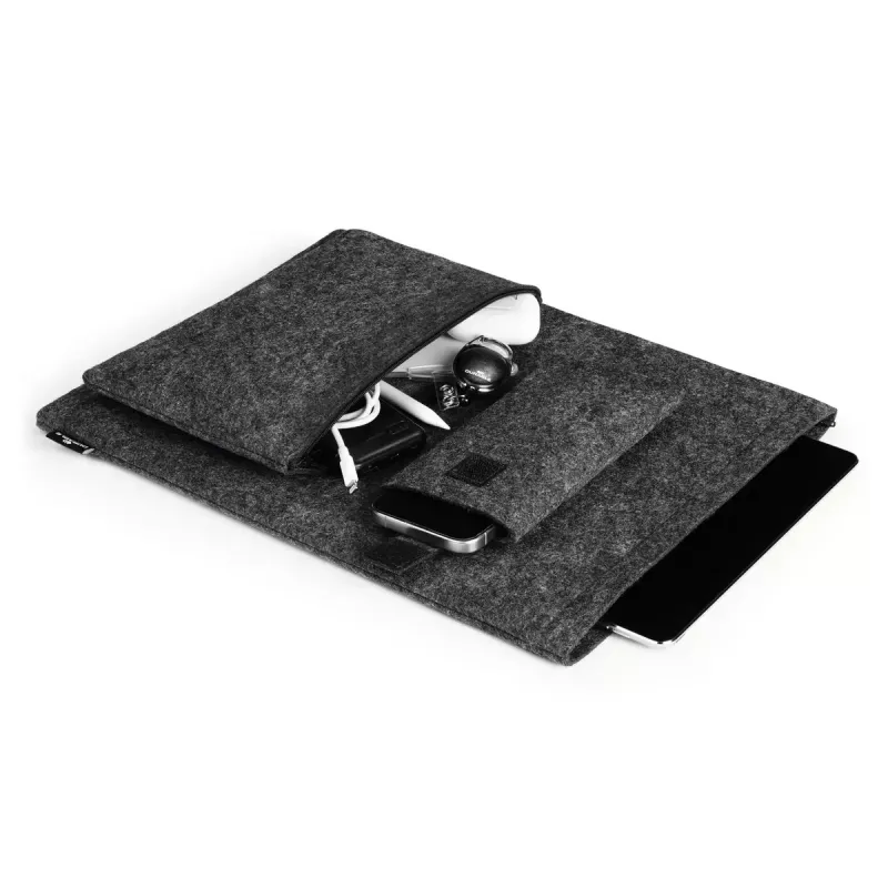 Sleeve case Durable Effect 41.7 cm 16.4 inch Anthracite 2 front pockets