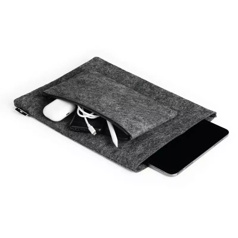 Sleeve case Durable Effect 33 cm 13 inch Anthracite 1 front pocket monochromatic