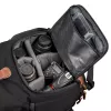 Backpack Mantona Luis junior Black Brown Leather Metal Polyester Synthetic