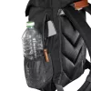 Backpack Mantona Luis junior Black Brown Leather Metal Polyester Synthetic