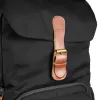 Backpack Mantona Luis junior Black Brown Leather Metal Polyester Synthetic