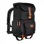 Backpack Mantona Luis junior Black Brown Leather Metal Polyester Synthetic