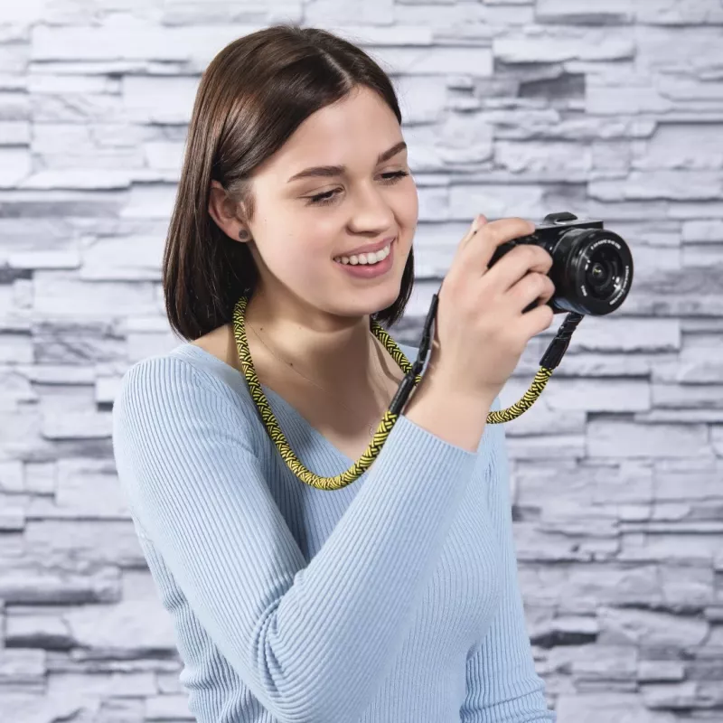 Hama Braid 120 strap Digital camera Nylon Black, Yellow