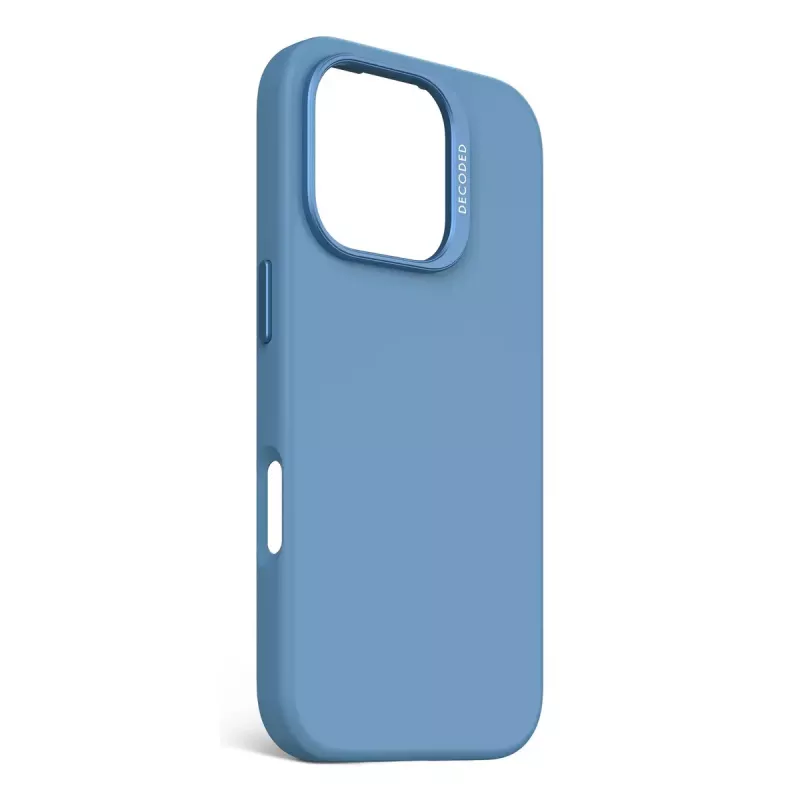 Decoded Silicone Case Cover Blue for iPhone 16 Pro 6.3 inch