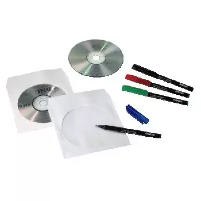 Hama CD-ROM Paper Sleeves 50, White 50 discs