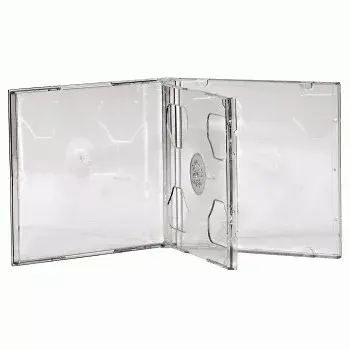 CD Double Jewel Case Hama 44752 Pack of 5 for 2 Discs Transparent