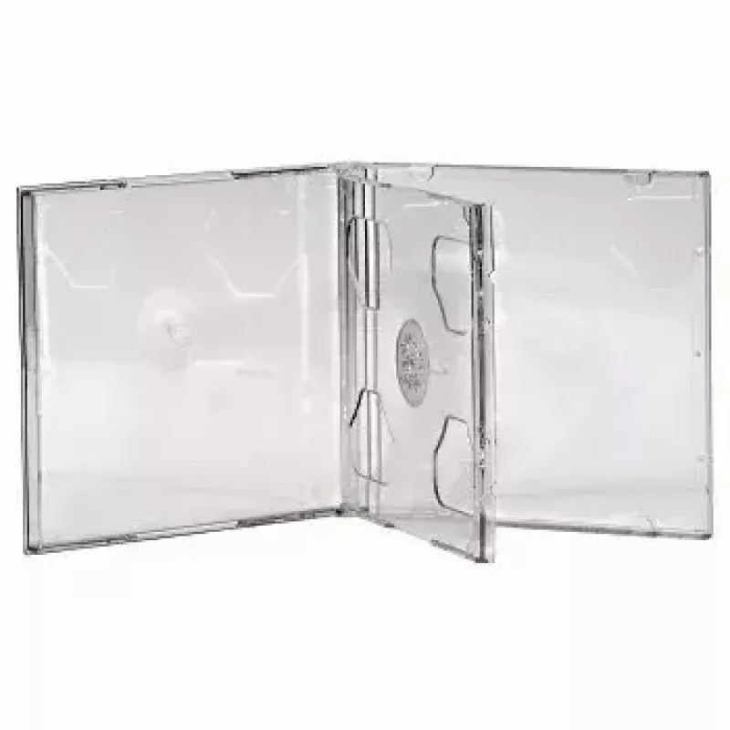 CD Double Jewel Case Hama 44752 Pack of 5 for 2 Discs Transparent