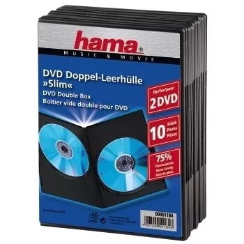 DVD Slim Double-Box Hama 51184 Black 2 discs