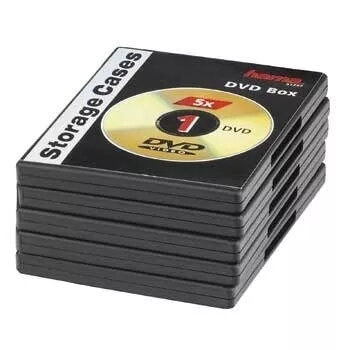 DVD Jewel Cases Hama 51297 Pack of 5 Black 1 Disc