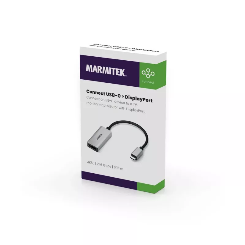 USB-C to DisplayPort Adapter Marmitek 8371 4K 60Hz