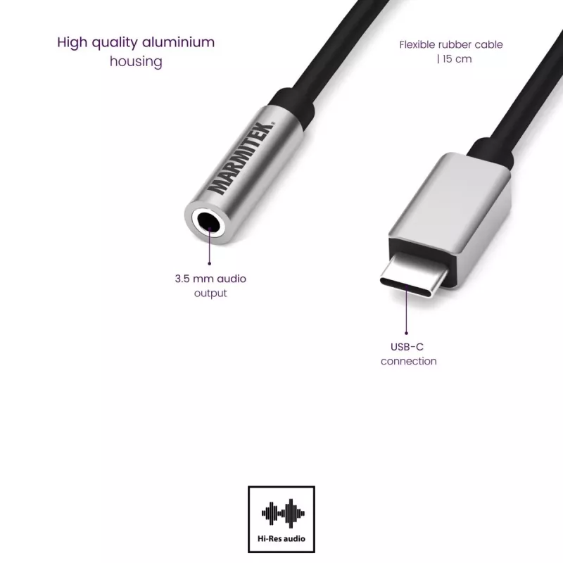Marmitek Connect USB-C > Audio 8374 Adapter for Audio Devices