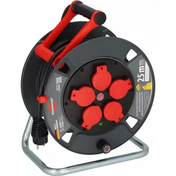 Cord reel Brennenstuhl 9231250100 5 AC outlets 25 m Black Red
