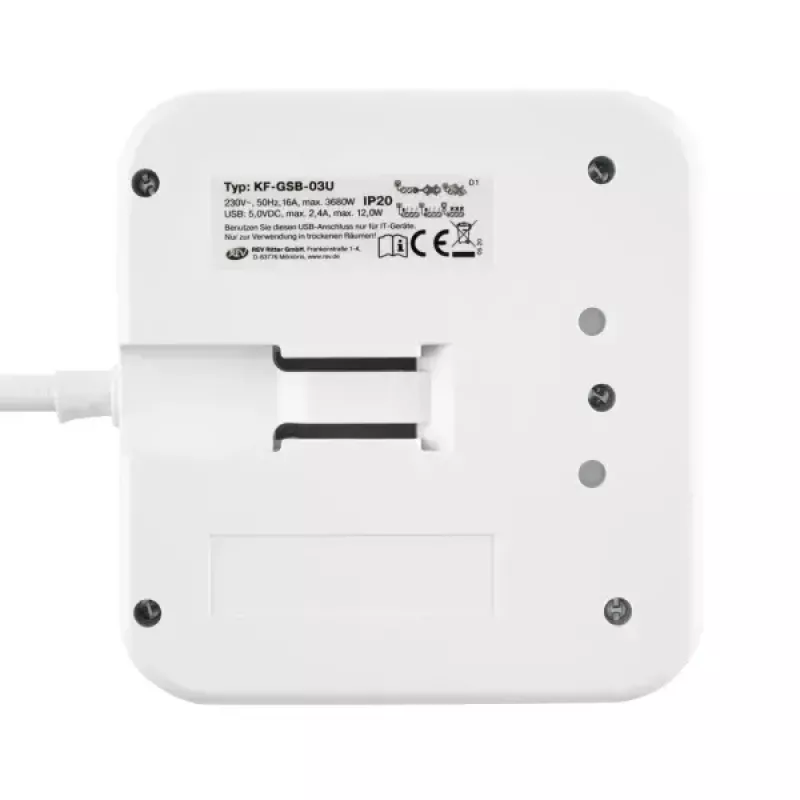 Power Extension REV 12378109 1.4 m 3 AC outlet(s) Indoor White