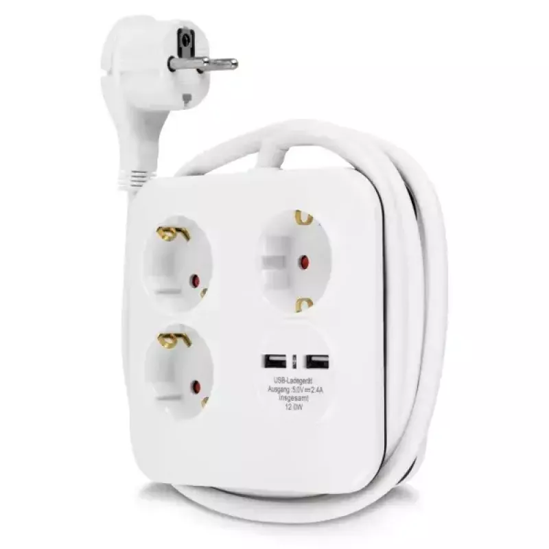 Power Extension REV 12378109 1.4 m 3 AC outlet(s) Indoor White