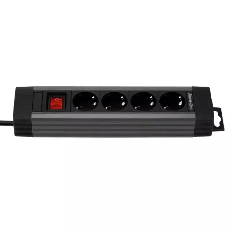 Power Extension REV 14412513 1.9 m 4 AC outlets Indoor Anthracite