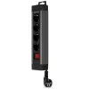 Power Extension REV 14412513 1.9 m 4 AC outlets Indoor Anthracite