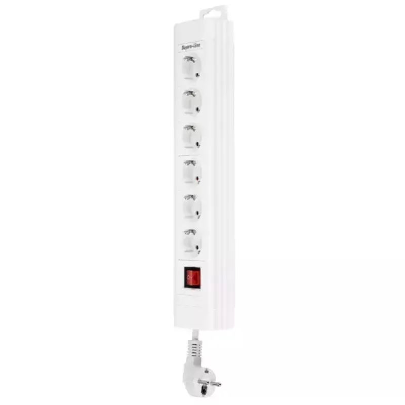 Power Extension REV 14612113 2.4m 6 AC Outlets Indoor White