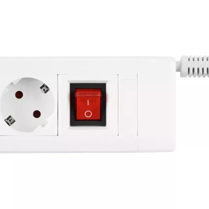 Power Extension REV 14612113 2.4m 6 AC Outlets Indoor White