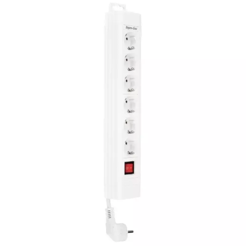 Power Extension REV 14612113 2.4m 6 AC Outlets Indoor White