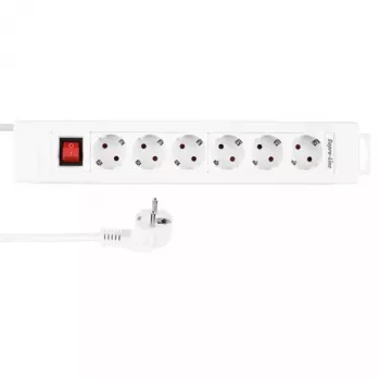 Power Extension REV 14612113 2.4m 6 AC Outlets Indoor White