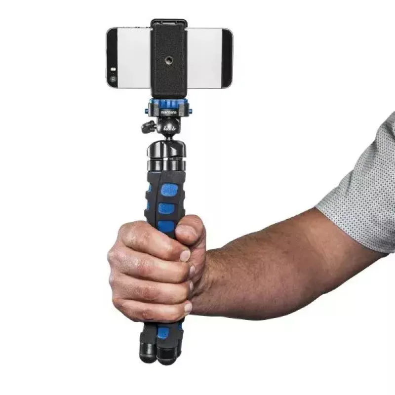 Tripod Mantona 21399 Digital/Film Cameras 3 Legs Black Blue