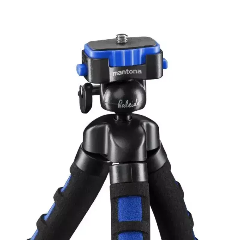 Tripod Mantona 21399 Digital/Film Cameras 3 Legs Black Blue