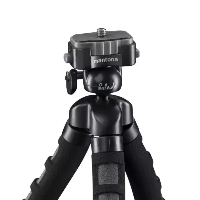 Tripod Mantona 21400 for Digital/Film Cameras 3 Legs Black Grey
