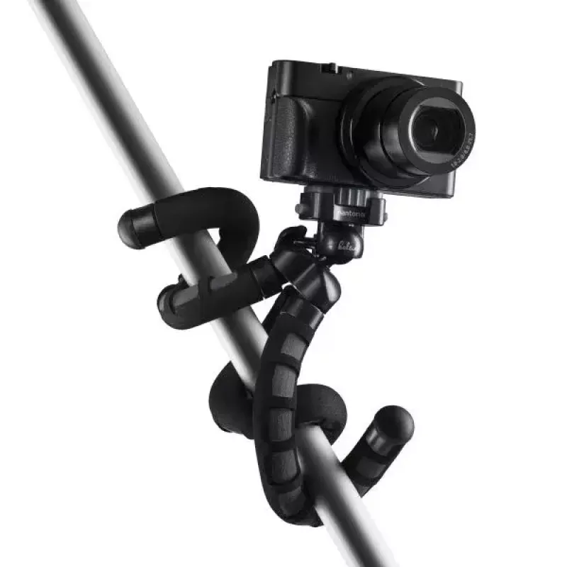 Tripod Mantona 21400 for Digital/Film Cameras 3 Legs Black Grey