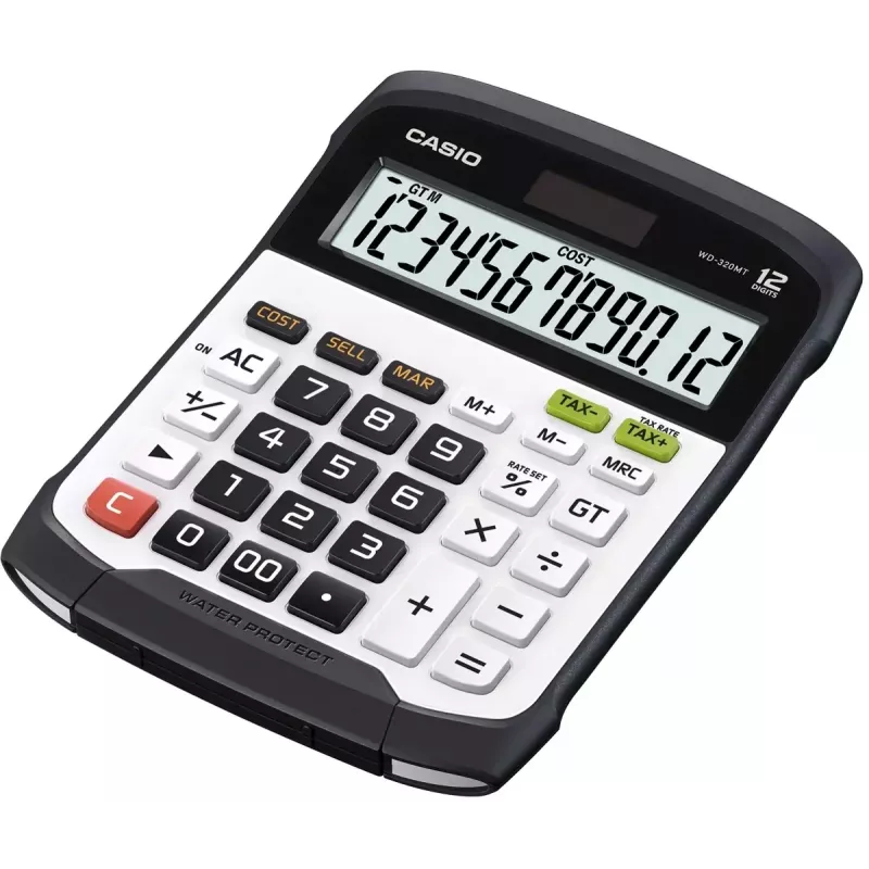 Financial Calculator Casio WD-320MT Desktop 12 Digits Black White