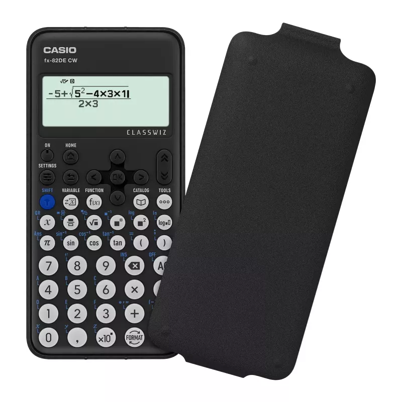Scientific Calculator Casio FX-82DE CW Pocket 12 Digits Battery Black