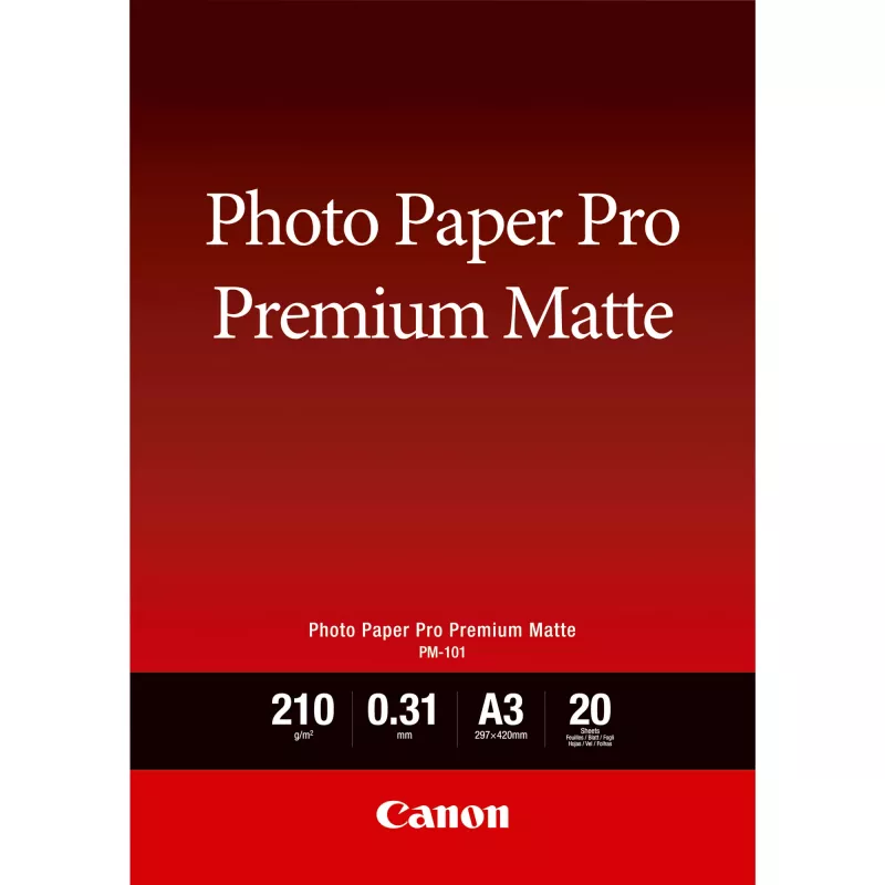 Canon PM-101 Premium Matte Photo Paper A3 - 20 Sheets